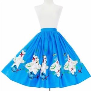 Pinup girl clothing 2x  planes skirt w/scarf